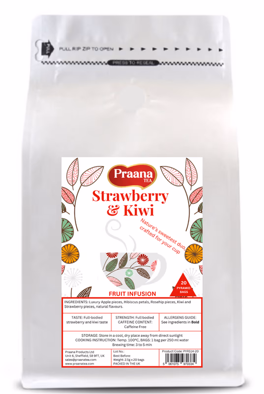 Strawberry & Kiwi Fruit Infusion - Pyramid Tea Bags