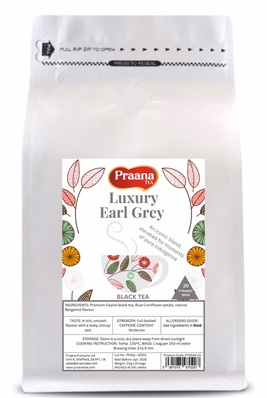 Earl Grey Tea with Finest Ceylon Tea - Pyramid Tea Bags