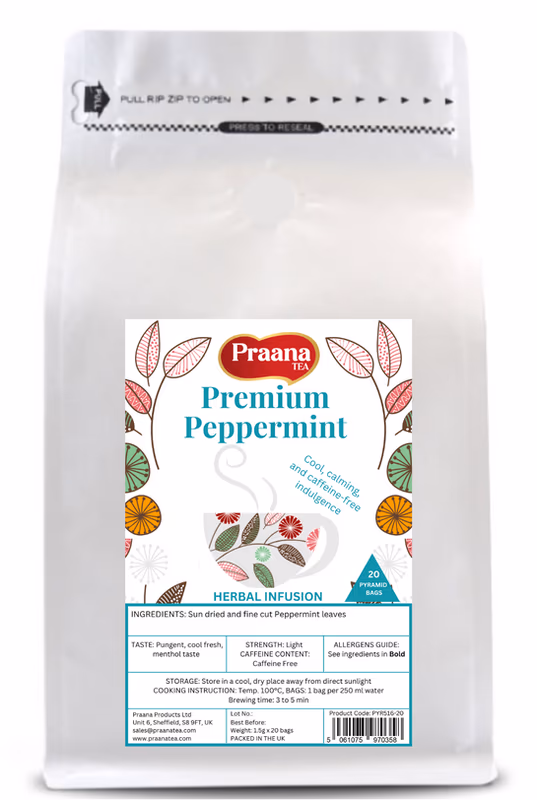 Peppermint Herbal Tea - Pyramid Tea Bags