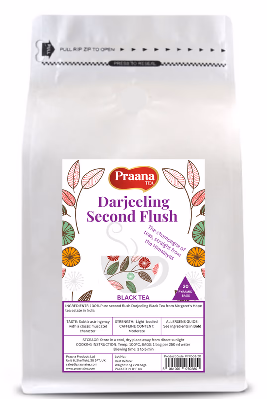 Premium Darjeeling Second Flush Tea - Pyramid Tea Bags