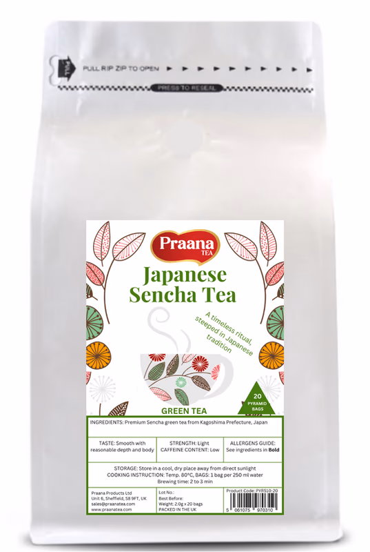 Japanese Sencha Green Tea - Pyramid Tea Bags